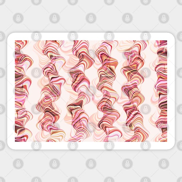 Crazy smoky print, abstract smoke tunnels Sticker by KINKDesign